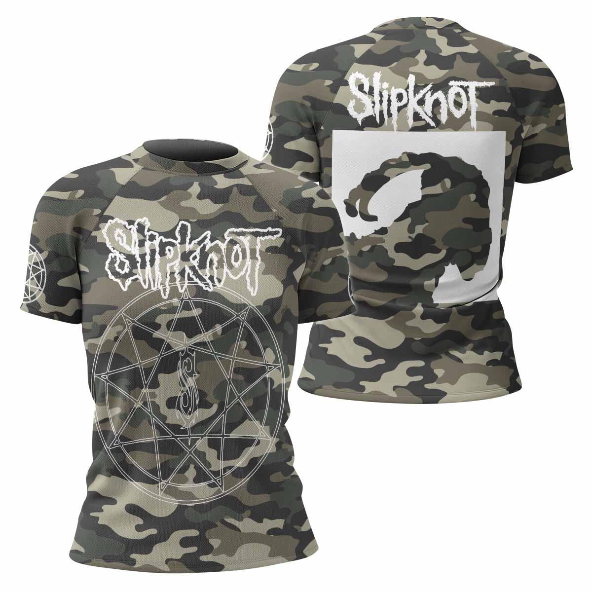 Slipknot Pentagram Camo Rash Guard
