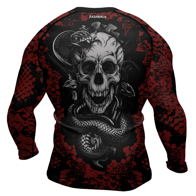 Rashninja Skull and Snake Men's Long Sleeve Rash Guard