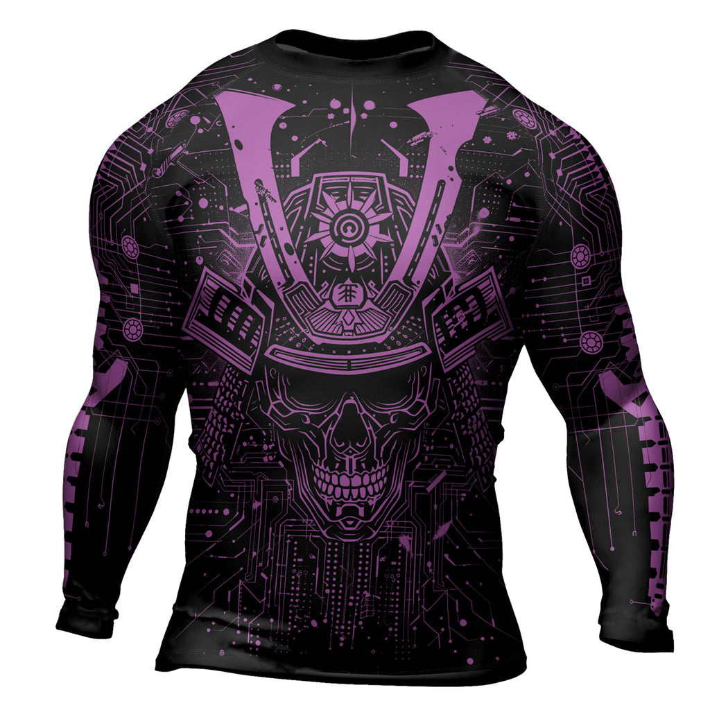 Rashninja Cyber Neon Matrix Men's Long Sleeve Rash Guard