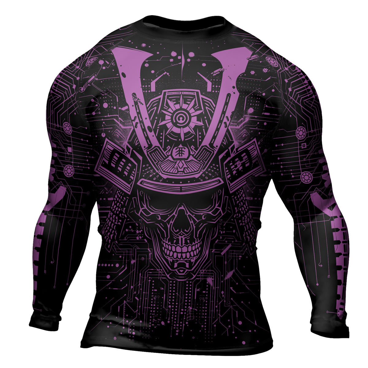 Rashninja Cyber Neon Matrix Men's Long Sleeve Rash Guard