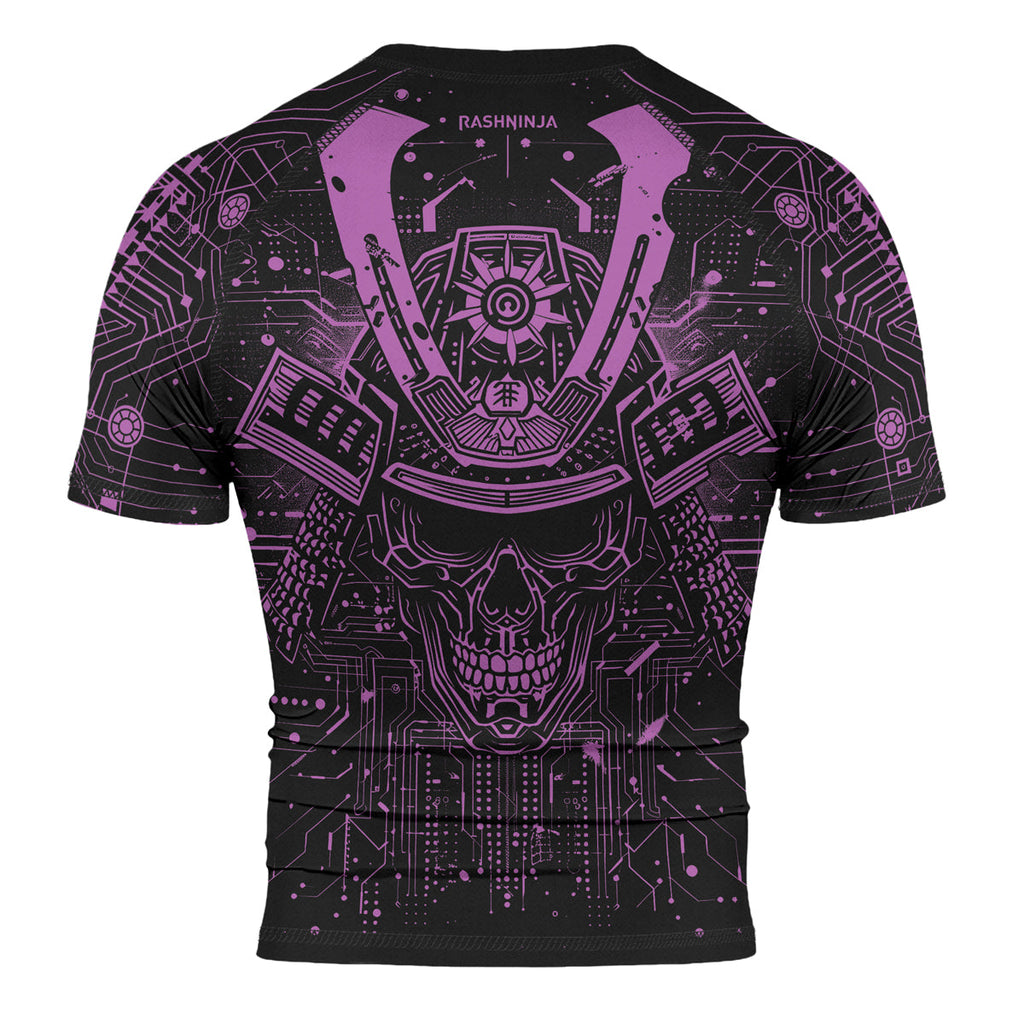 Rashninja Cyber Neon Matrix Men's Short Sleeve Rash Guard