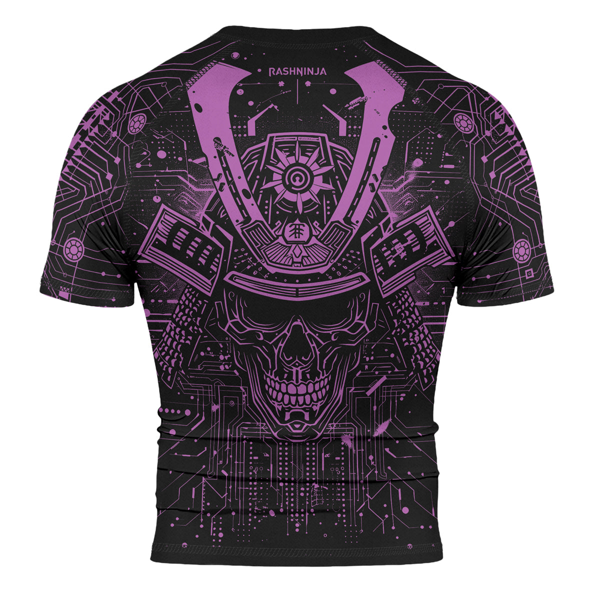 Rashninja Cyber Neon Matrix Men's Short Sleeve Rash Guard