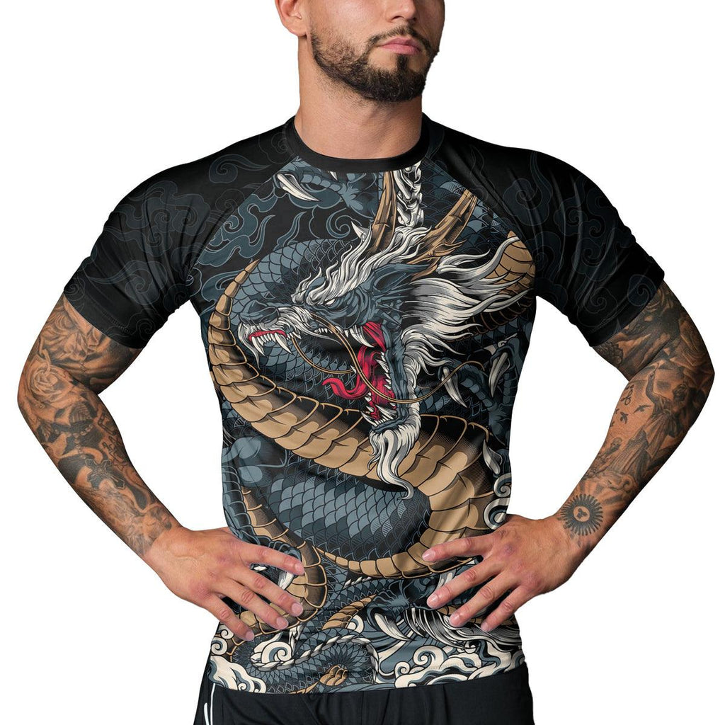 Rashninja Dragon Power Men's Short Sleeve Rash Guard