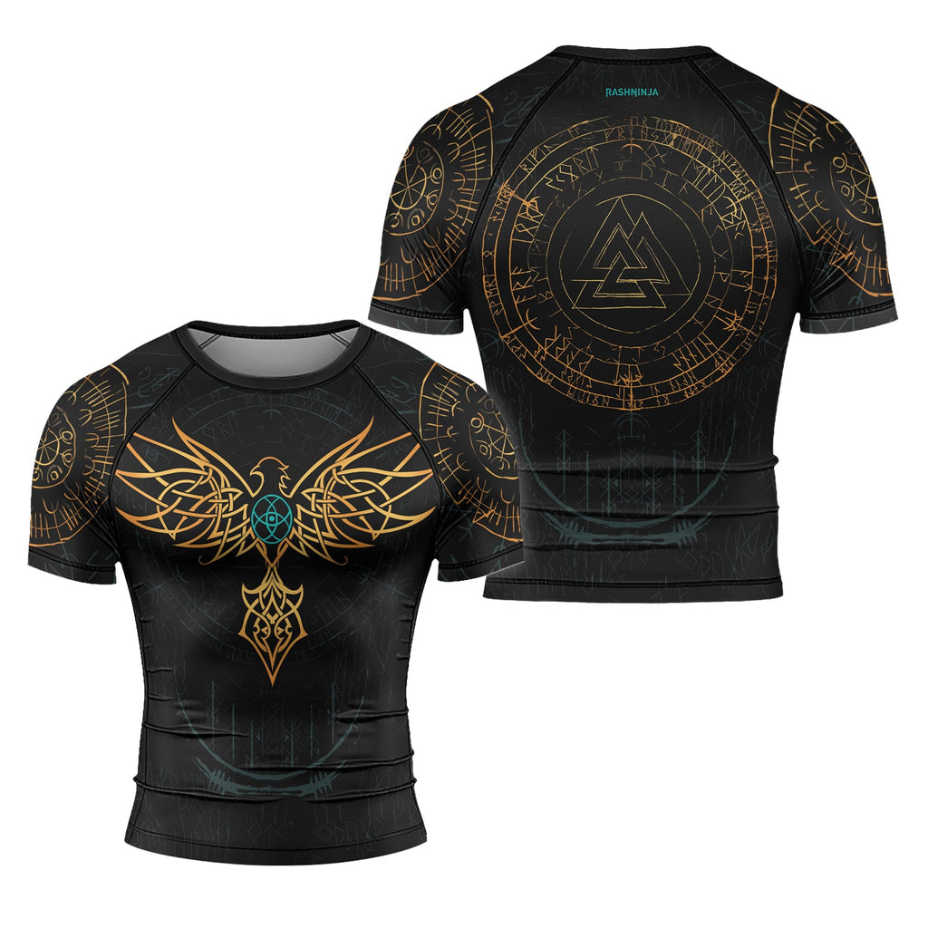 Rashninja Odin’s Wings Men's Short Sleeve Rash Guard