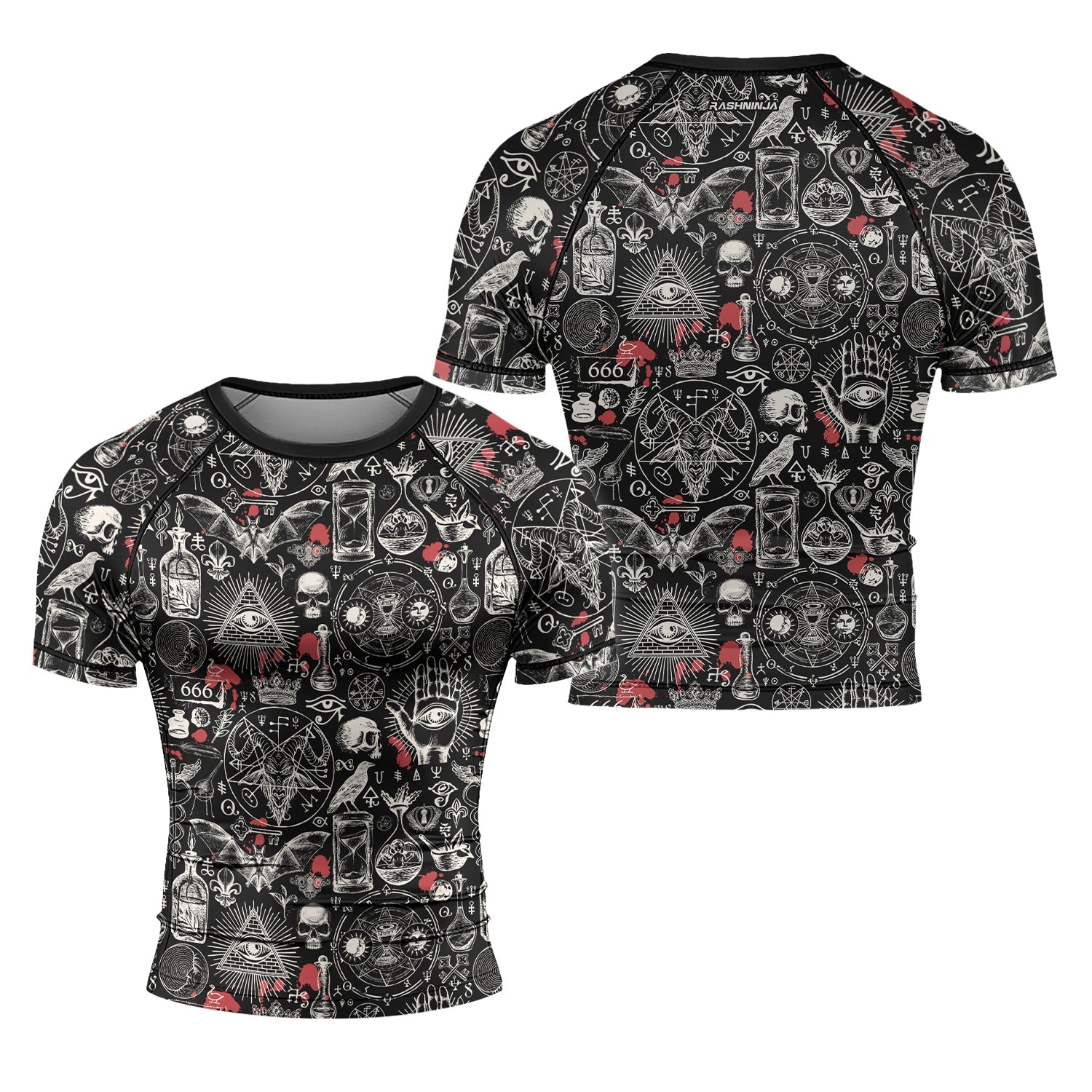 Rashninja Occult Ritual Men's Short Sleeve Rash Guard