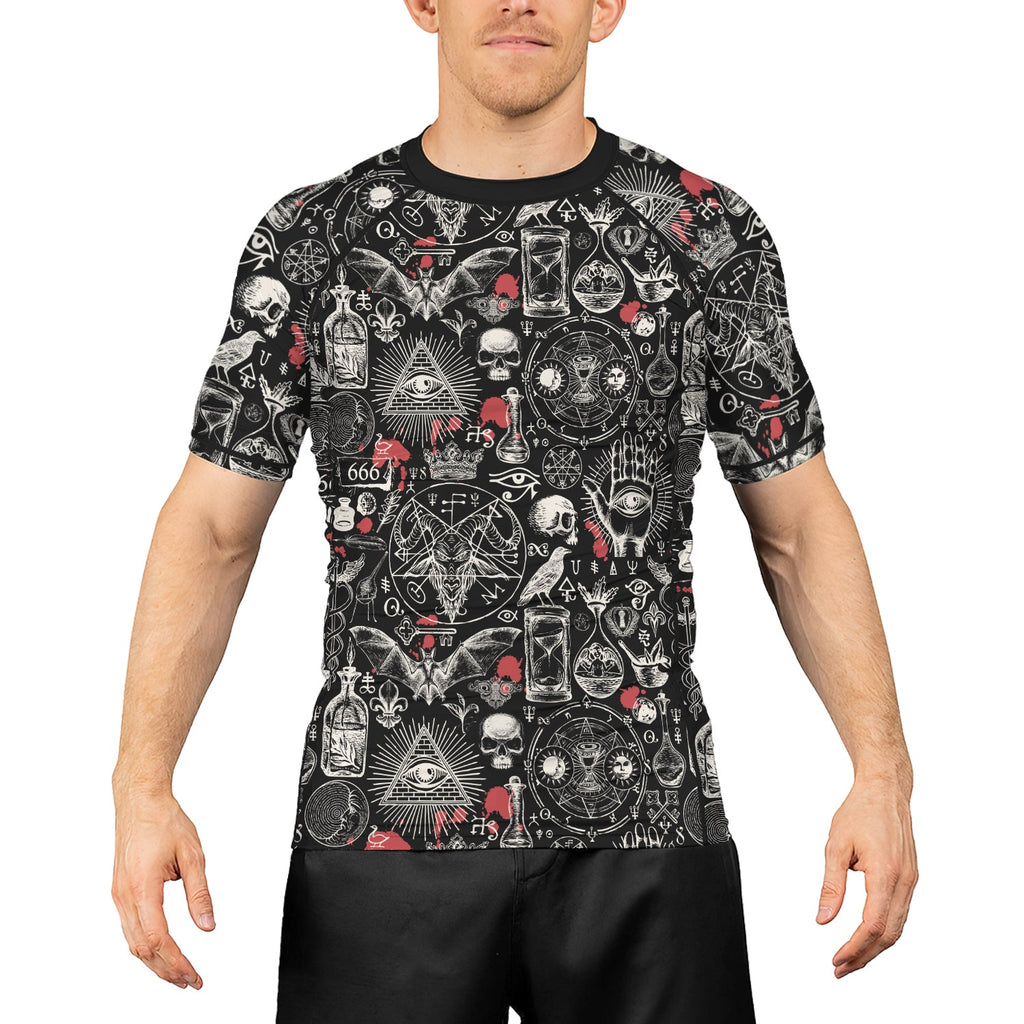 Rashninja Occult Ritual Men's Short Sleeve Rash Guard