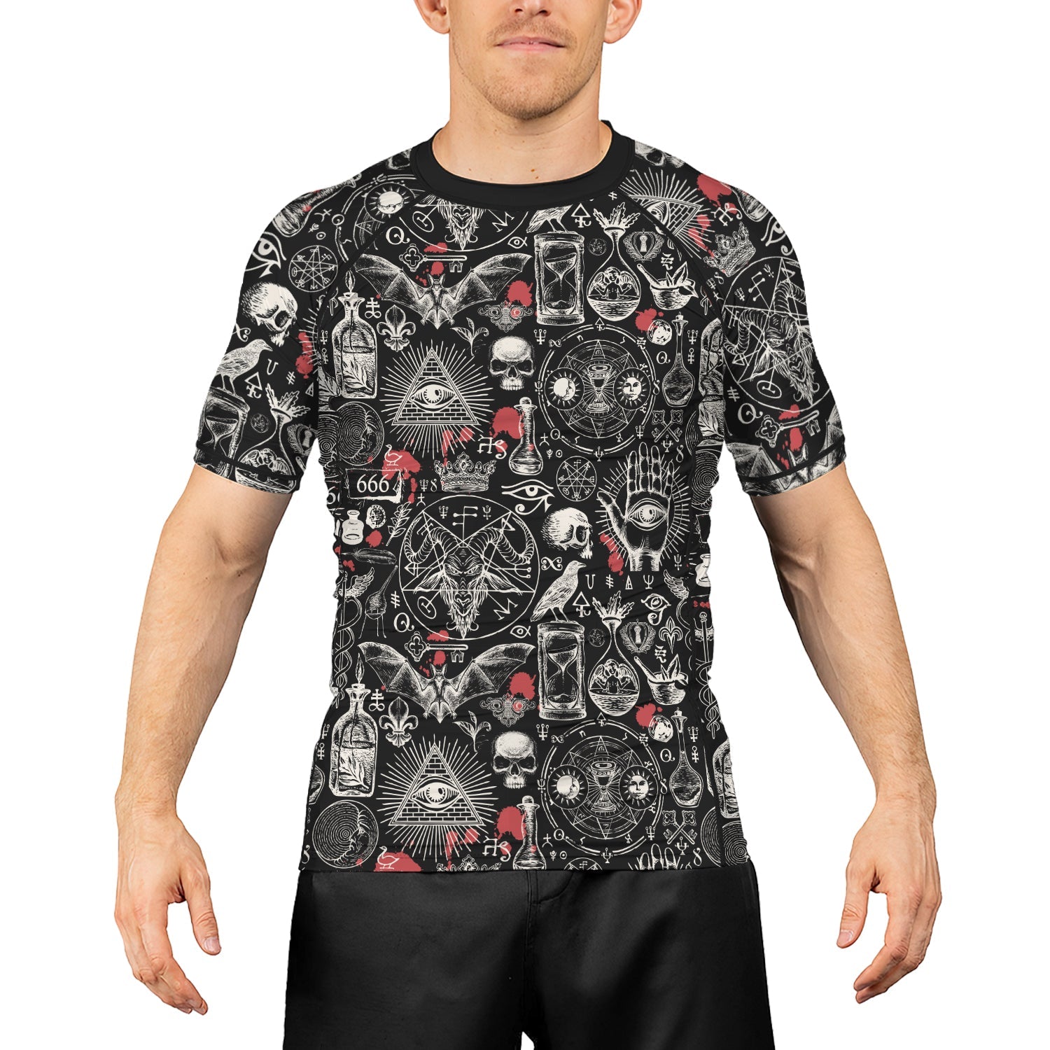 Rashninja Occult Ritual Men's Short Sleeve Rash Guard