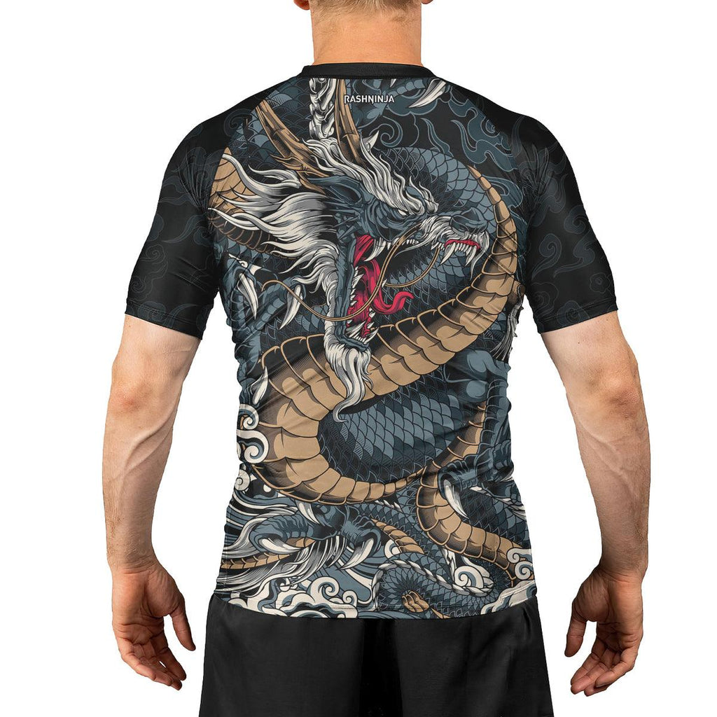 Rashninja Dragon Power Men's Short Sleeve Rash Guard