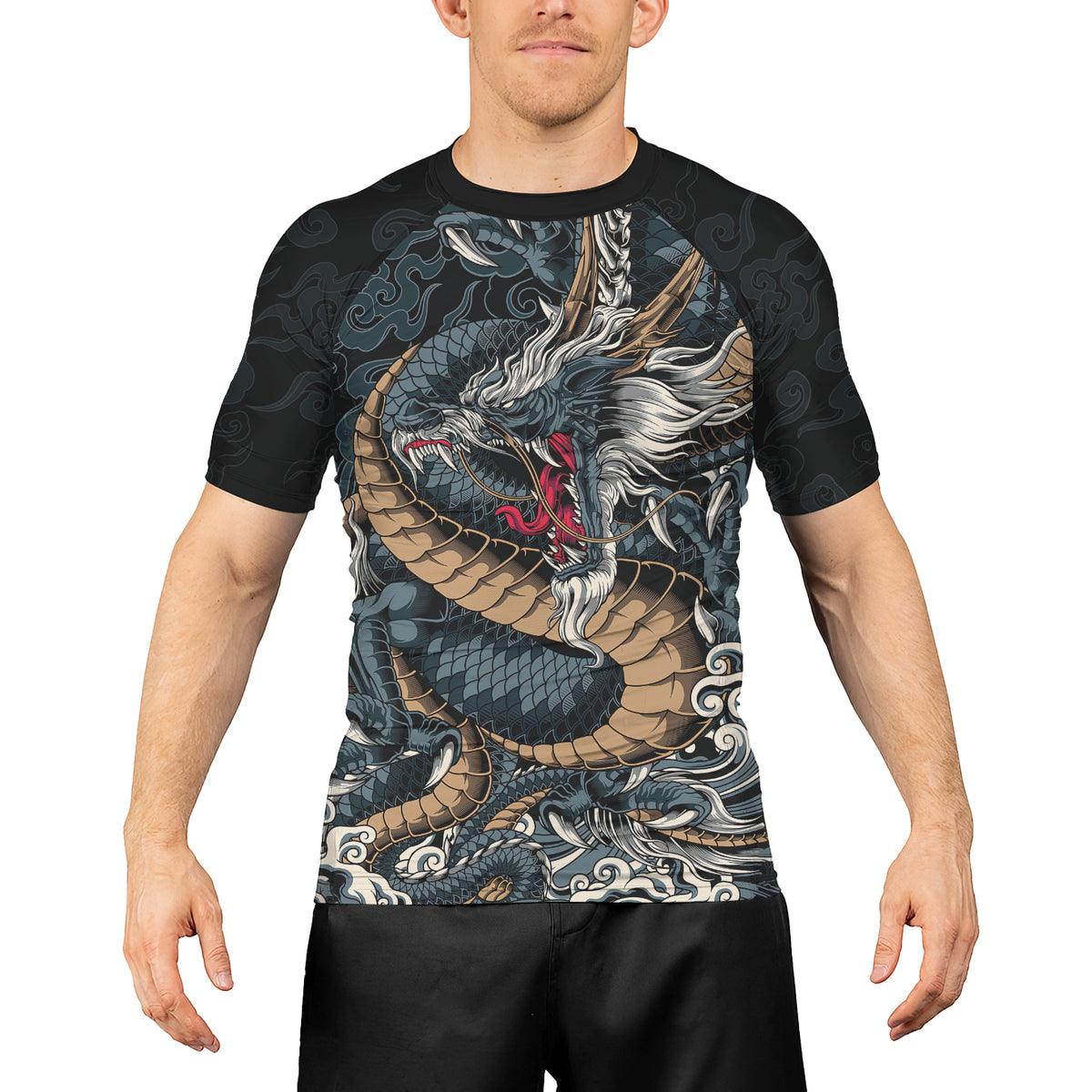 Rashninja Dragon Power Men's Short Sleeve Rash Guard
