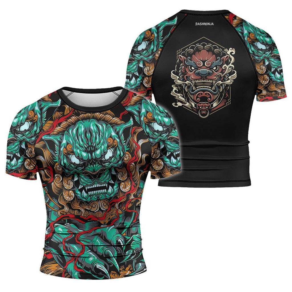 Rashninja Foo Dog Men's Short Sleeve Rash Guard
