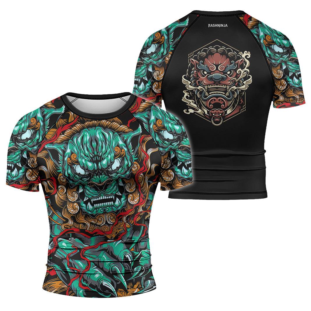 Rashninja Foo Dog Men's Short Sleeve Rash Guard