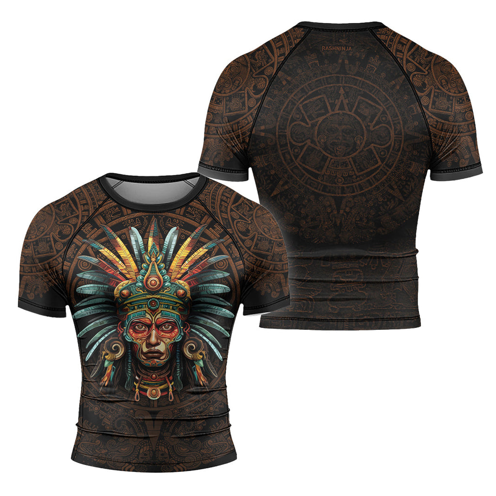 Rashninja Aztec Headman Men's Short Sleeve Rash Guard