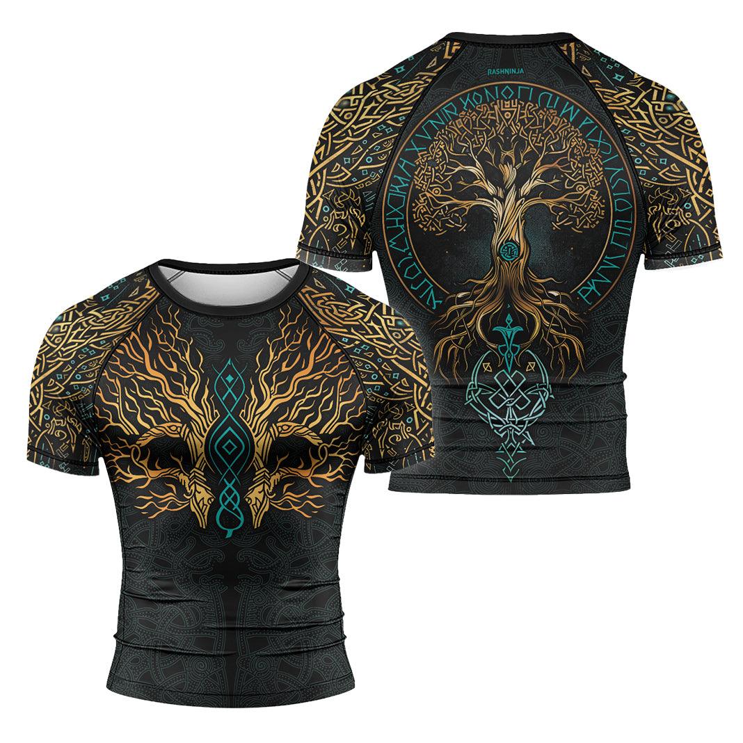 Rashninja Yggdrasil's Embrace Men's Short Sleeve Rash Guard