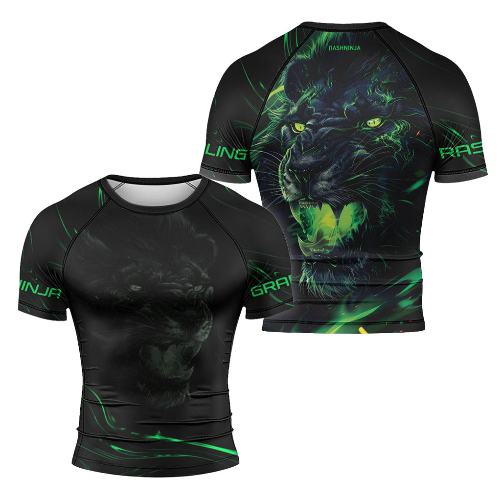 Rashninja Lion's Power Men's Short Sleeve Rash Guard