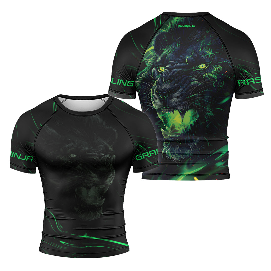 Rashninja Lion's Power Men's Short Sleeve Rash Guard