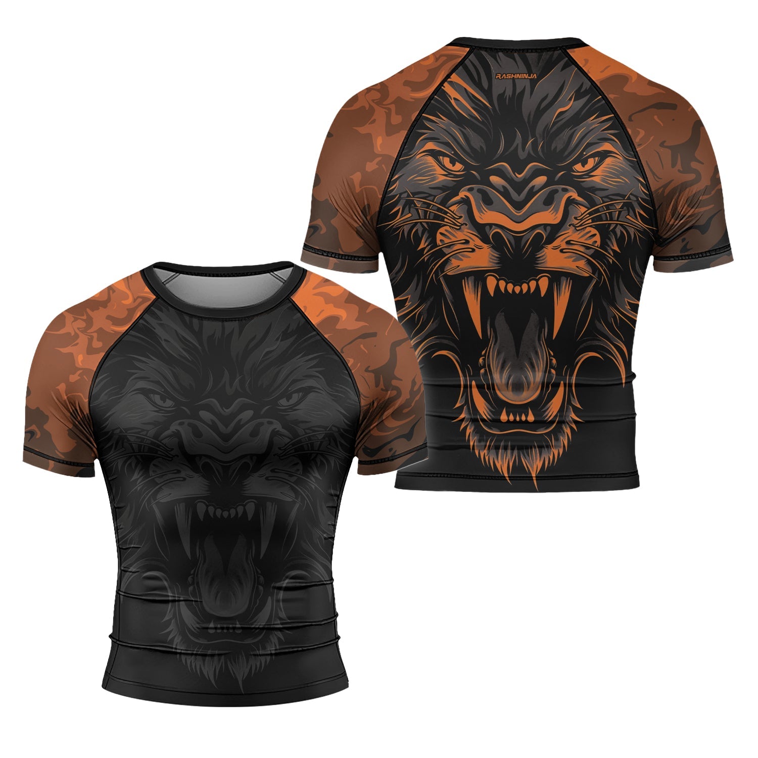 Rashninja Lion's Fury Men's Short Sleeve Rash Guard