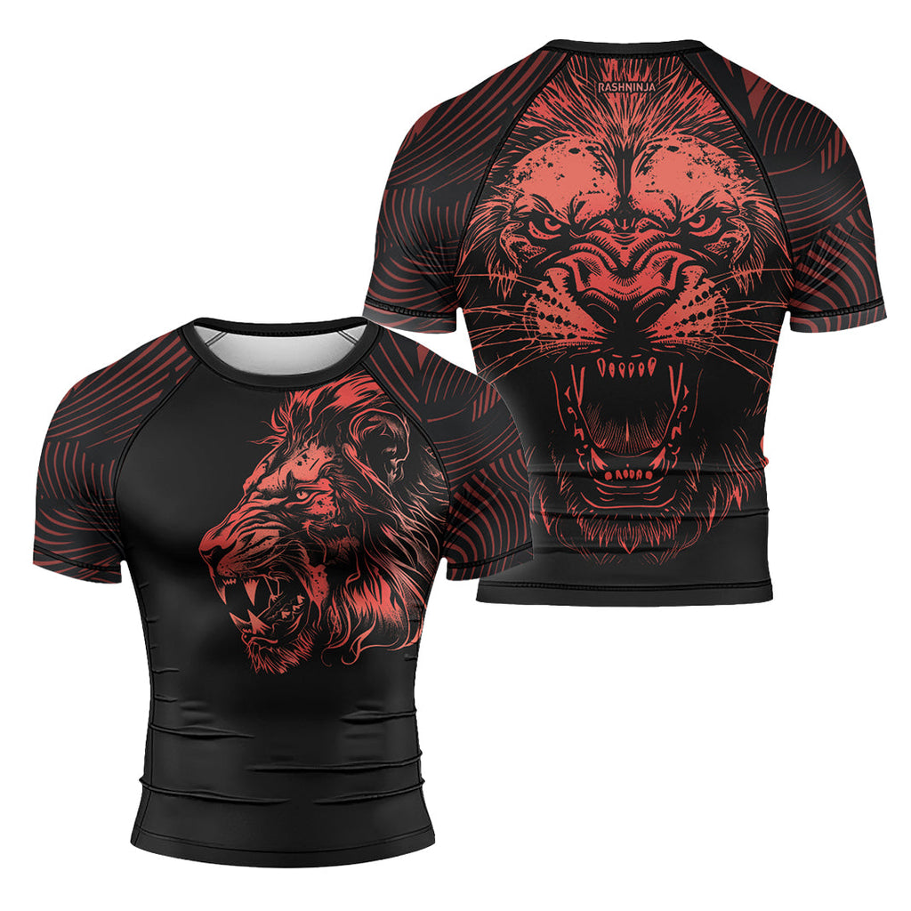 Rashninja Lion King Men's Short Sleeve Rash Guard