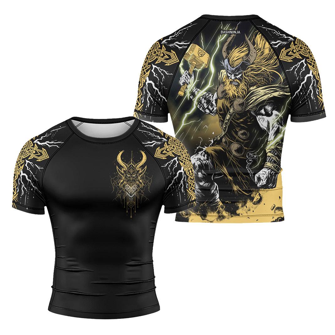 Rashninja Legendary God Of Thunder Men's Short Sleeve Rash Guard