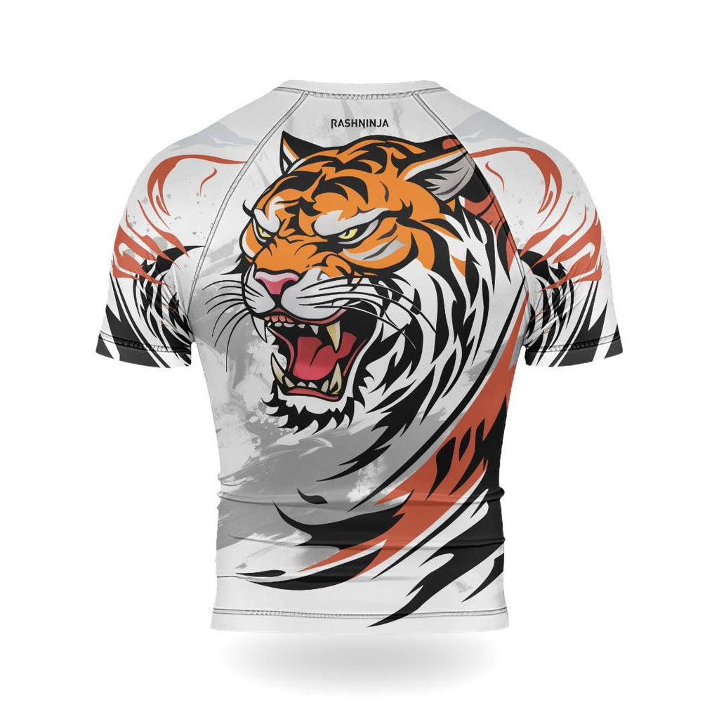 Rashninja Tiger's Power Men's Short Sleeve Rash Guard