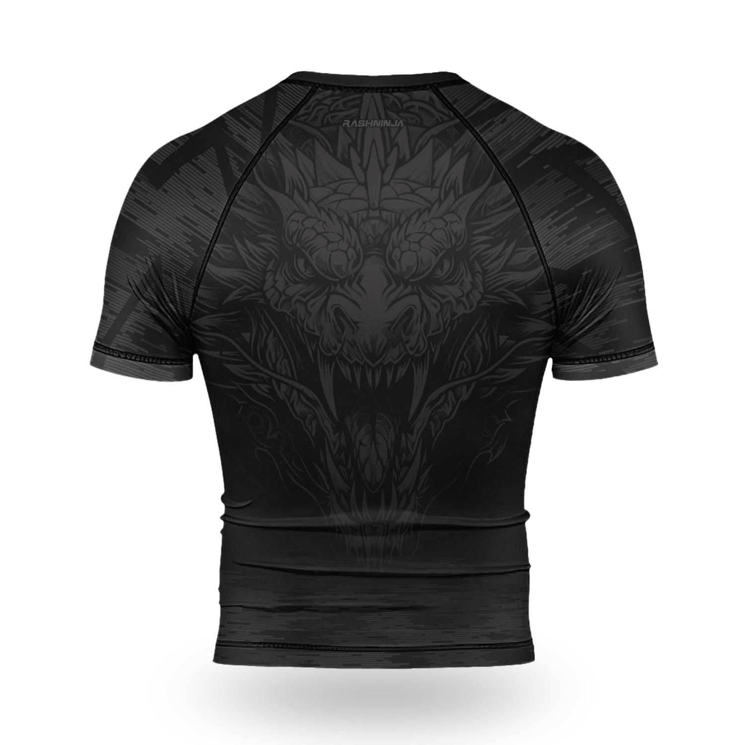 Rashninja Dragon Black Men's Short Sleeve Rash Guard