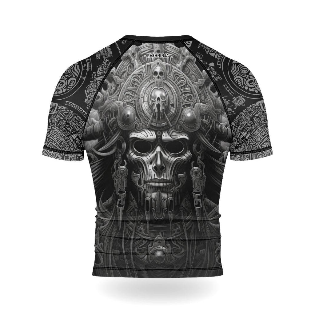 Rashninja Aztec Tribe Headman Men's Short Sleeve Rash Guard