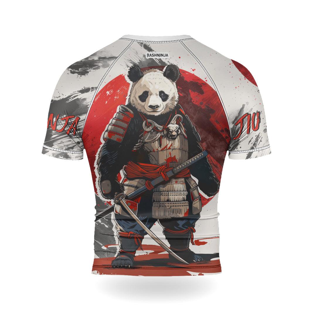 Rashninja Panda Samurai Armor Men's Short Sleeve Rash Guard