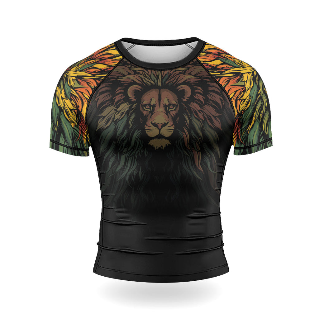 Rashninja Wild Lion Men's Short Sleeve Rash Guard