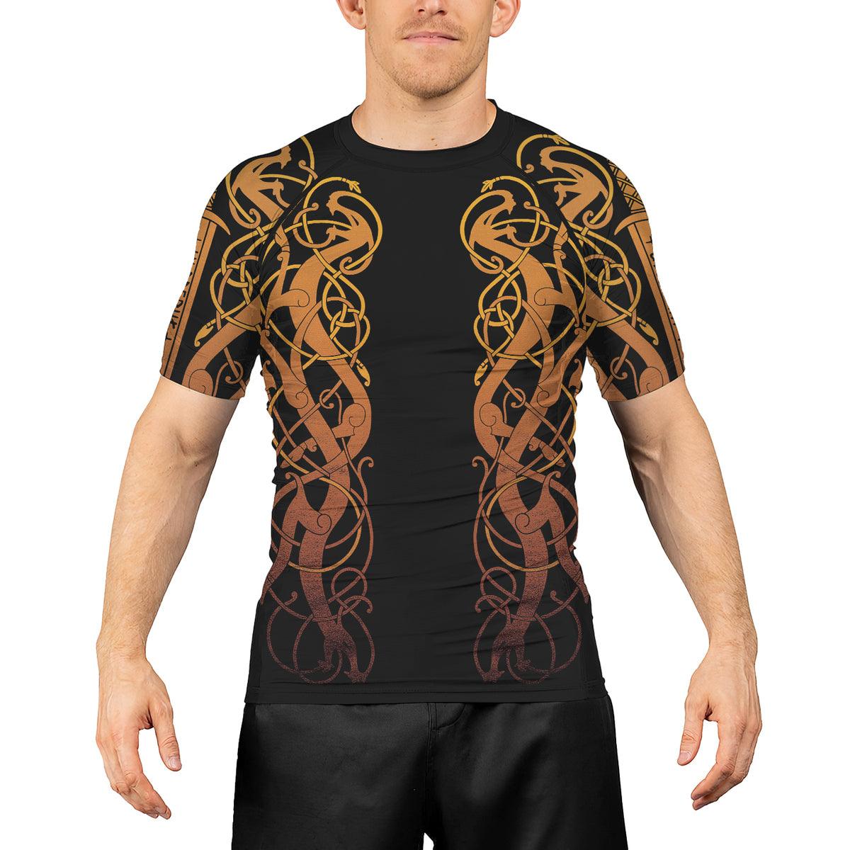 Rashninja Viking Valhalla Warrior Men's Short Sleeve Rash Guard