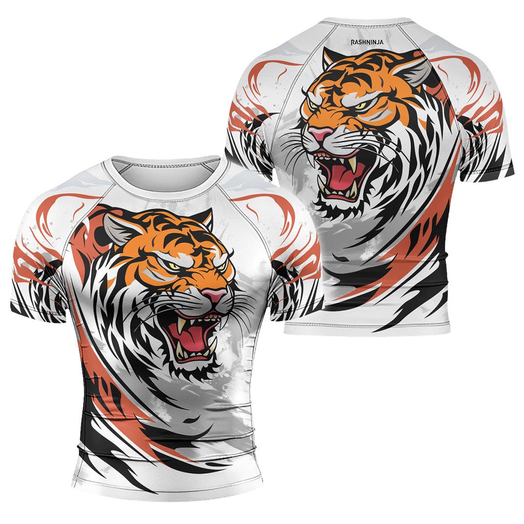 Rashninja Tiger's Power Men's Short Sleeve Rash Guard