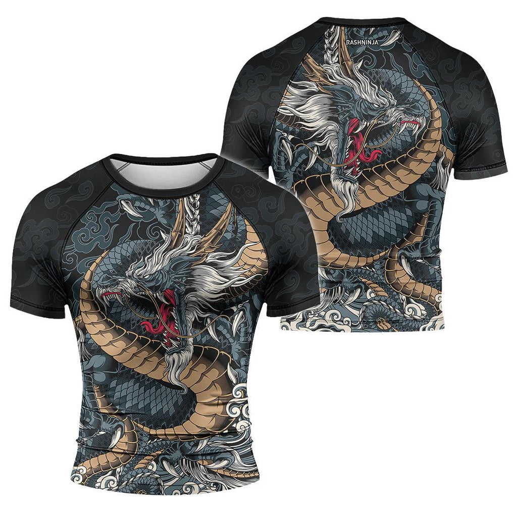 Rashninja Dragon Power Men's Short Sleeve Rash Guard