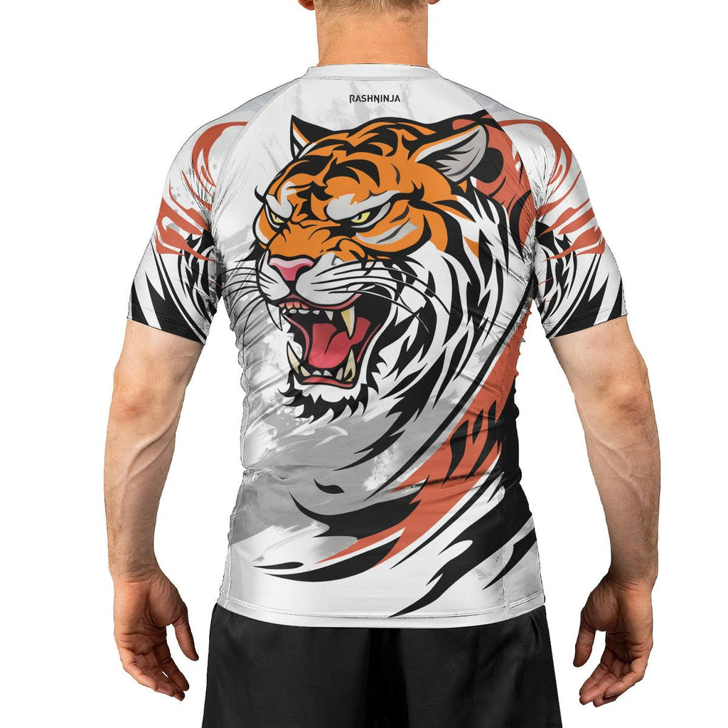 Rashninja Tiger's Power Men's Short Sleeve Rash Guard