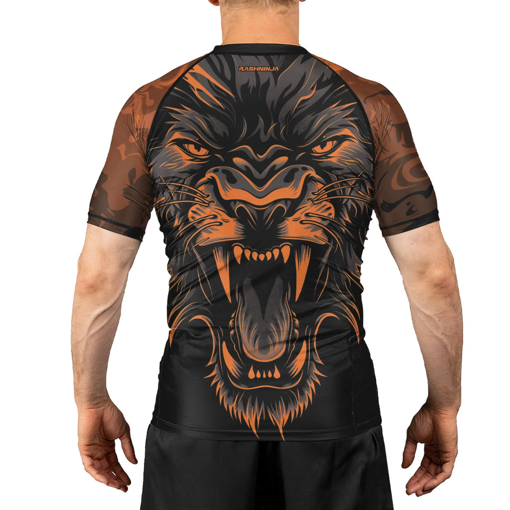 Rashninja Lion's Fury Men's Short Sleeve Rash Guard