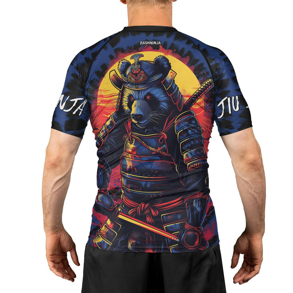 Rashninja Panda Samurai Essence Men's Short Sleeve Rash Guard