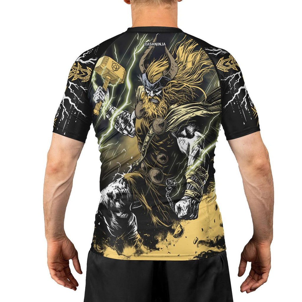 Rashninja Legendary God Of Thunder Men's Short Sleeve Rash Guard