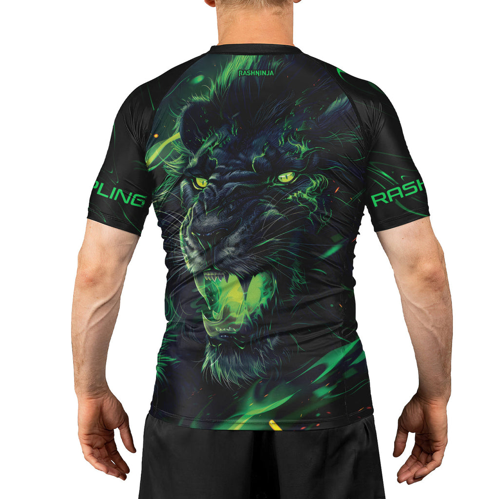 Rashninja Lion's Power Men's Short Sleeve Rash Guard
