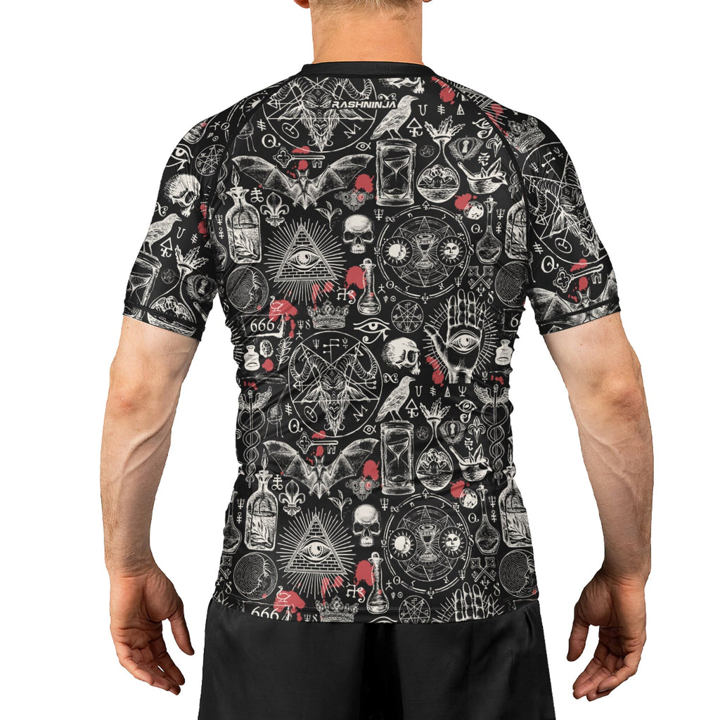 Rashninja Occult Ritual Men's Short Sleeve Rash Guard
