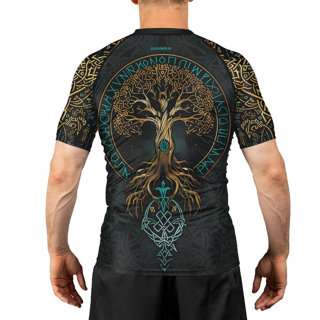 Rashninja Yggdrasil's Embrace Men's Short Sleeve Rash Guard