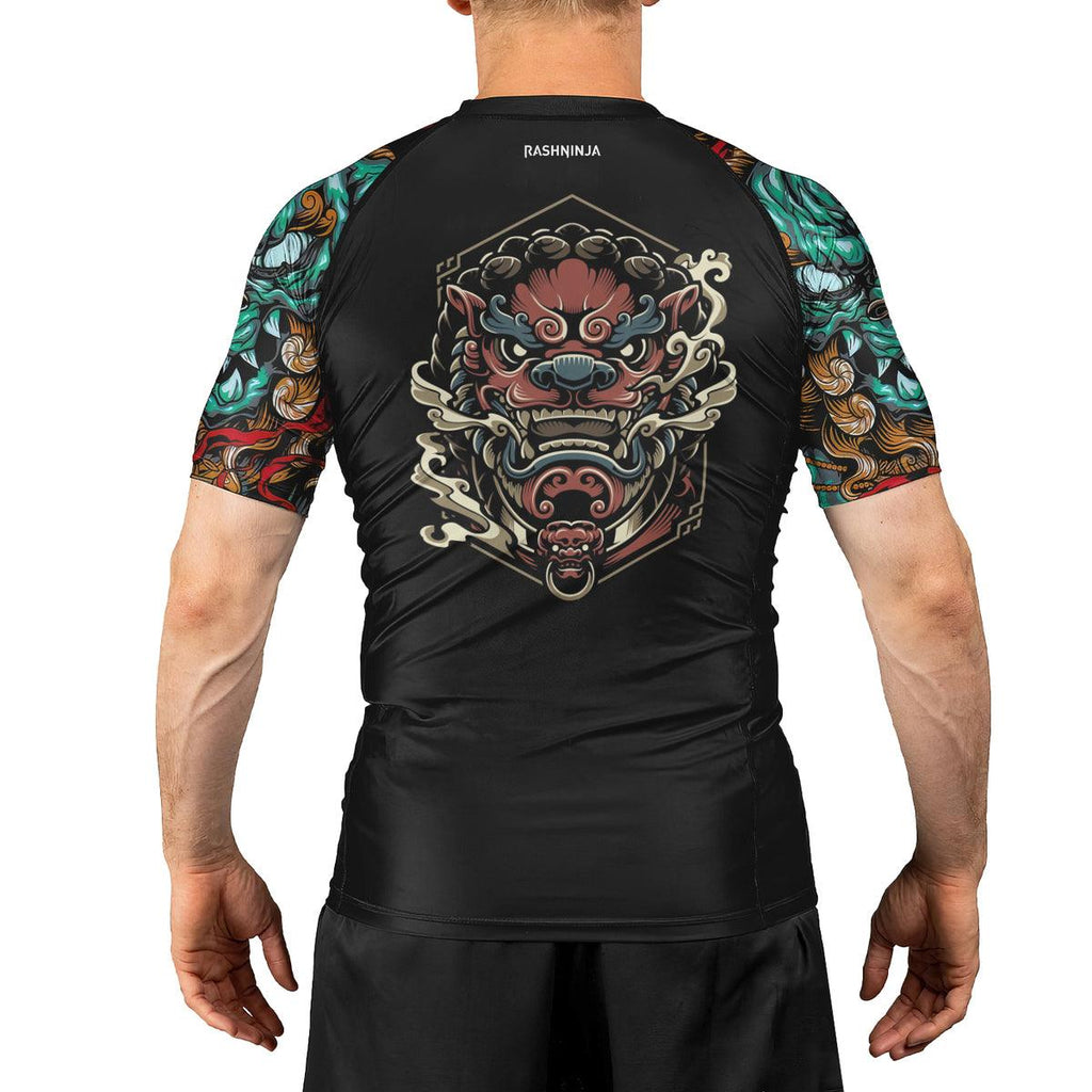 Rashninja Foo Dog Men's Short Sleeve Rash Guard