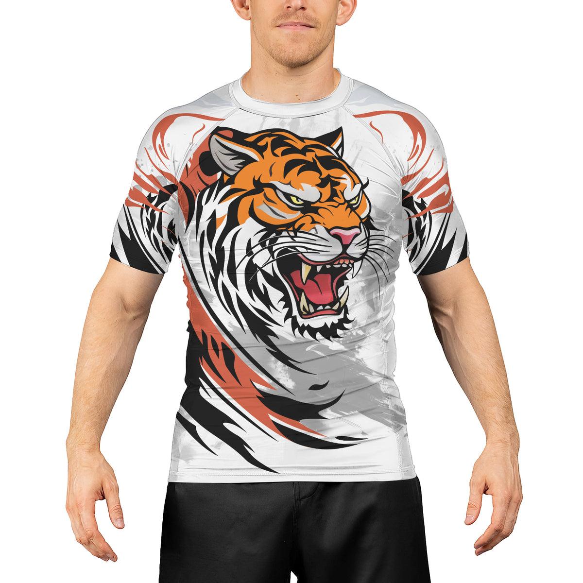 Rashninja Tiger's Power Men's Short Sleeve Rash Guard