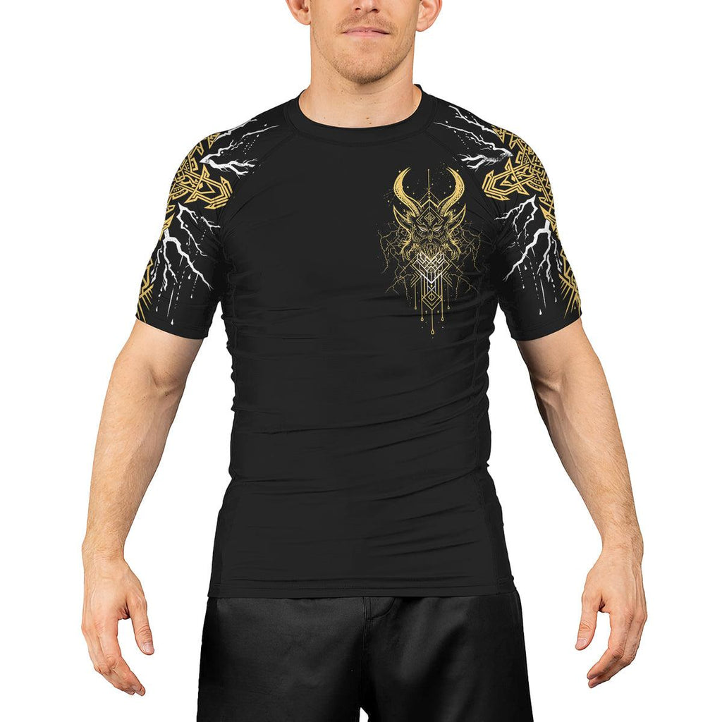 Rashninja Legendary God Of Thunder Men's Short Sleeve Rash Guard
