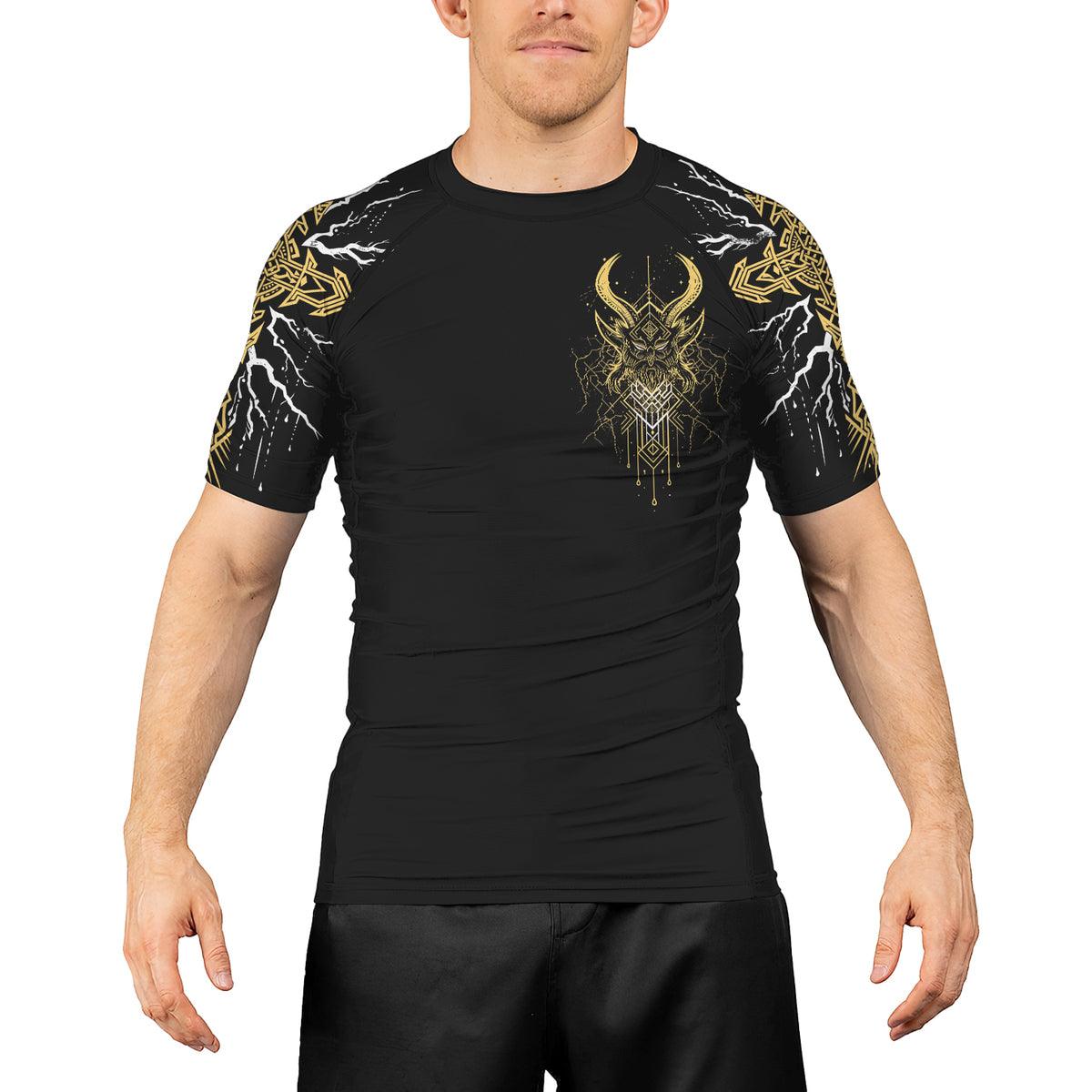 Rashninja Legendary God Of Thunder Men's Short Sleeve Rash Guard