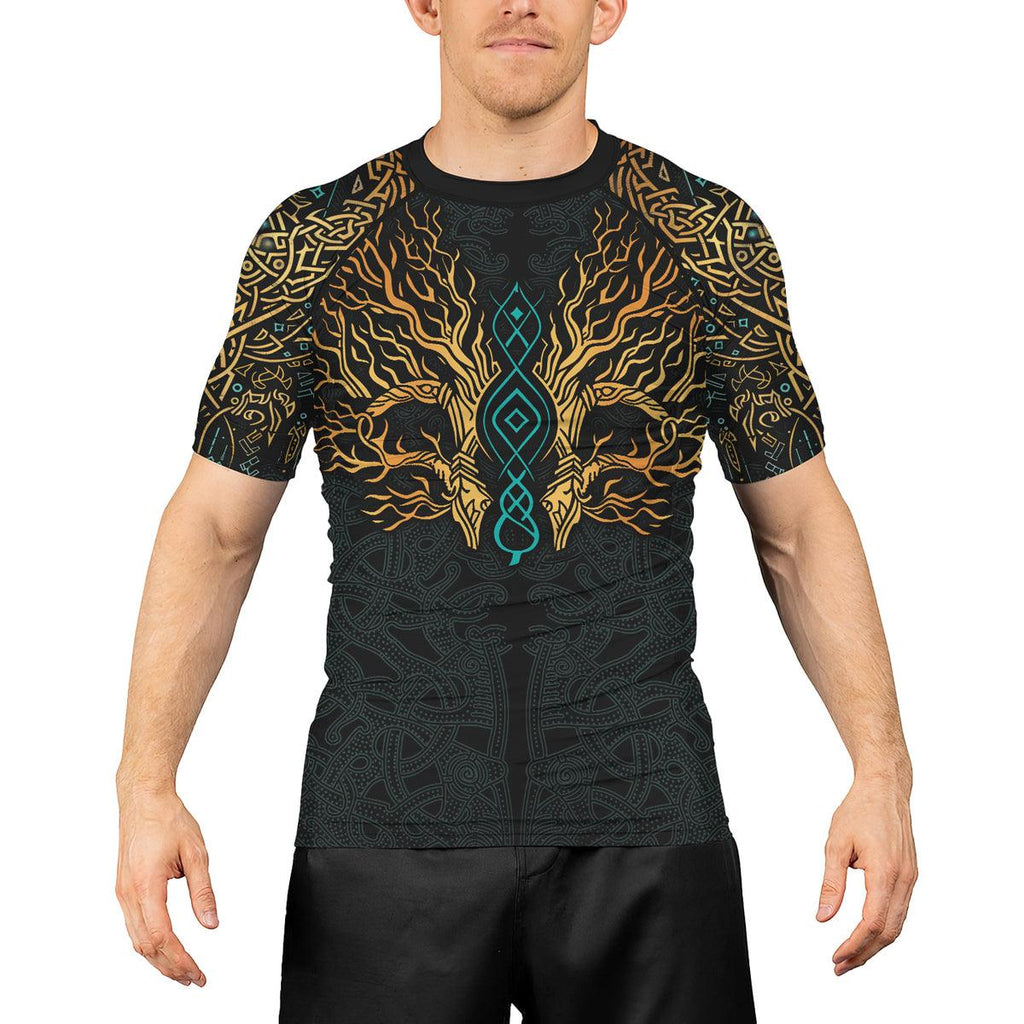 Rashninja Yggdrasil's Embrace Men's Short Sleeve Rash Guard