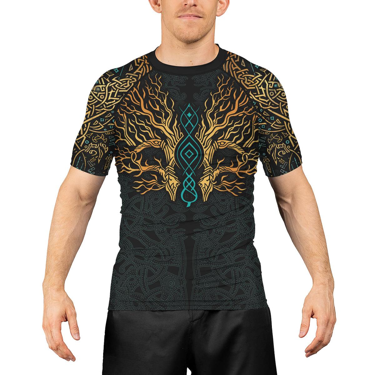 Rashninja Yggdrasil's Embrace Men's Short Sleeve Rash Guard