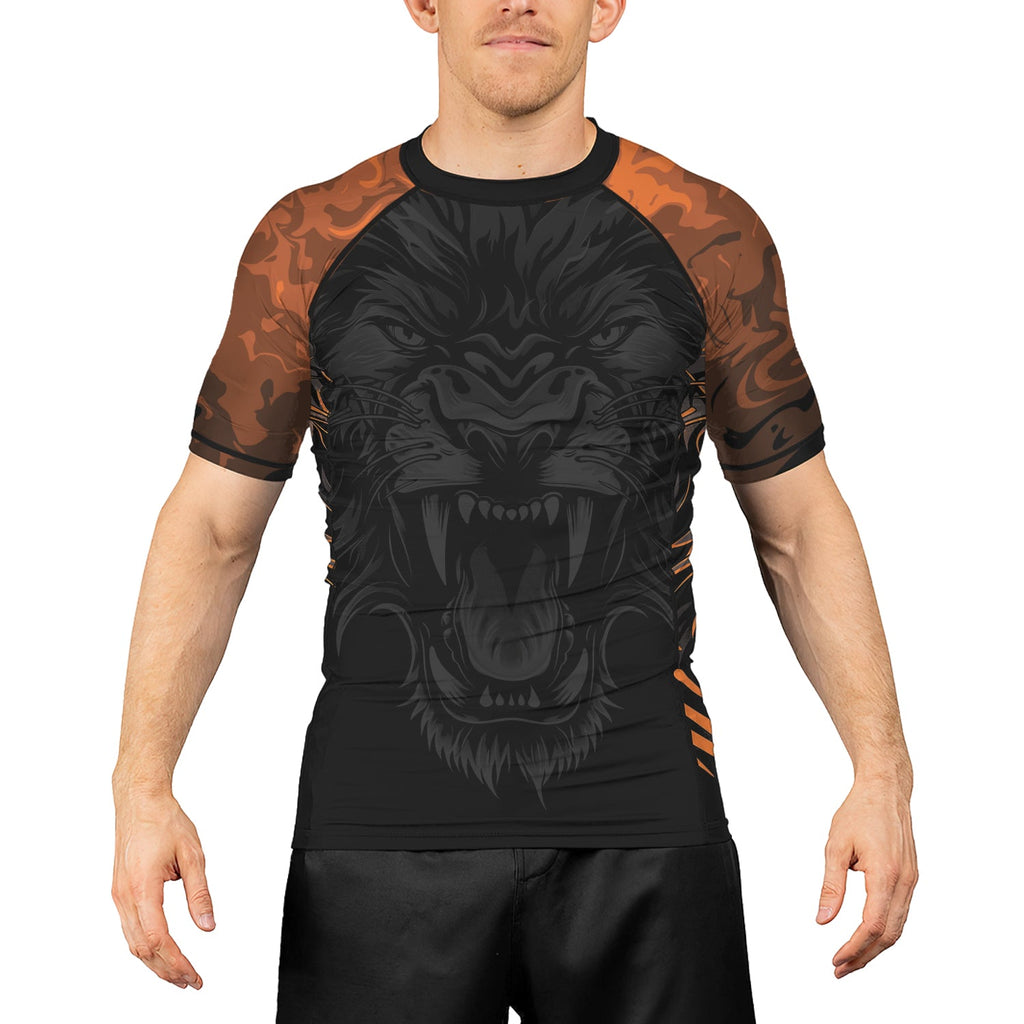 Rashninja Lion's Fury Men's Short Sleeve Rash Guard