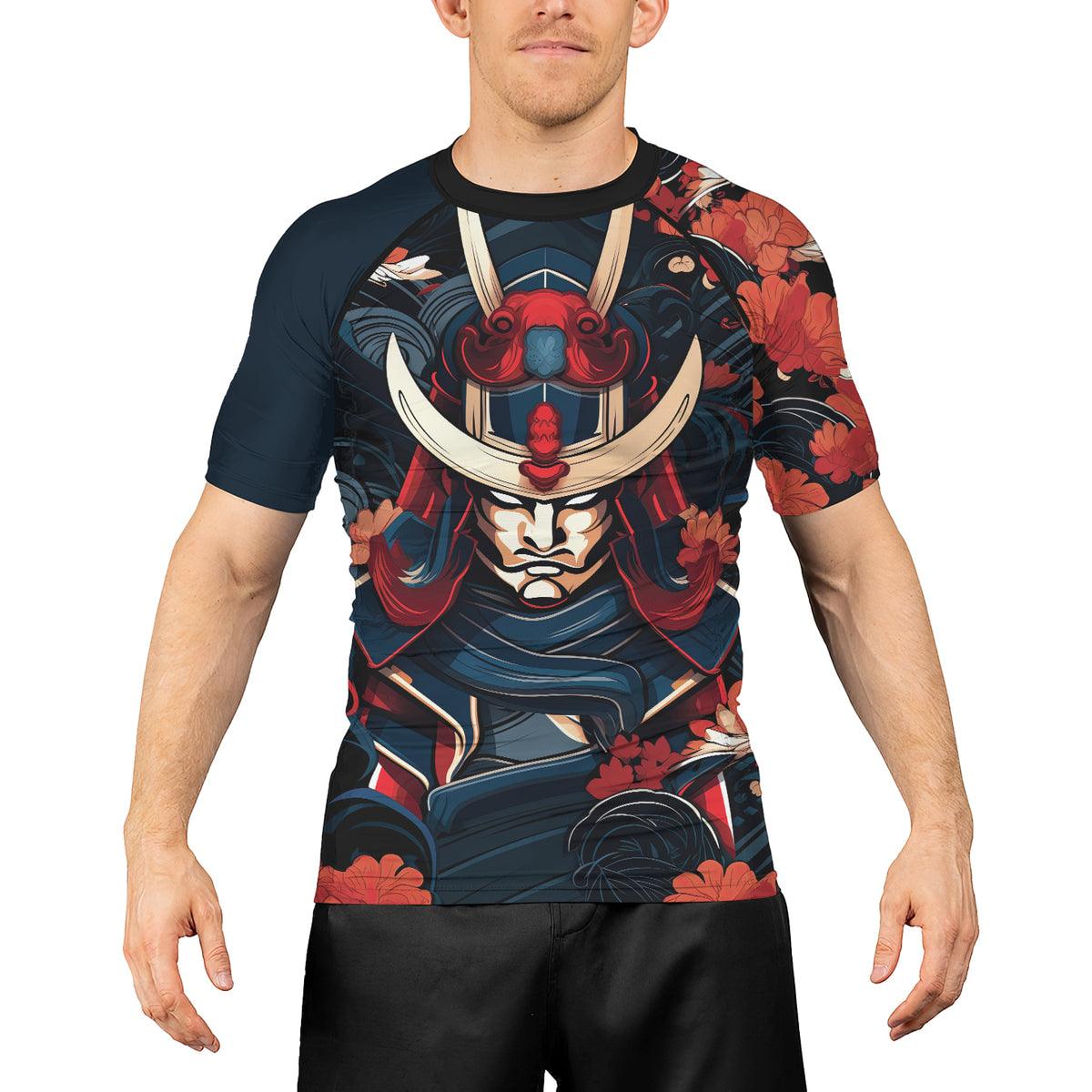 Rashninja Blade of Honor Samurai Men's Short Sleeve Rash Guard