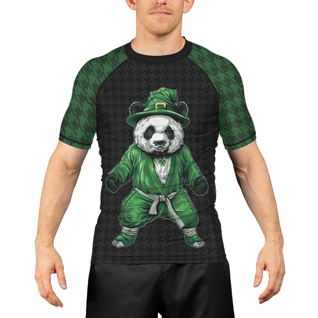 Rashninja Irish Kungfu Panda Men's Short Sleeve Rash Guard