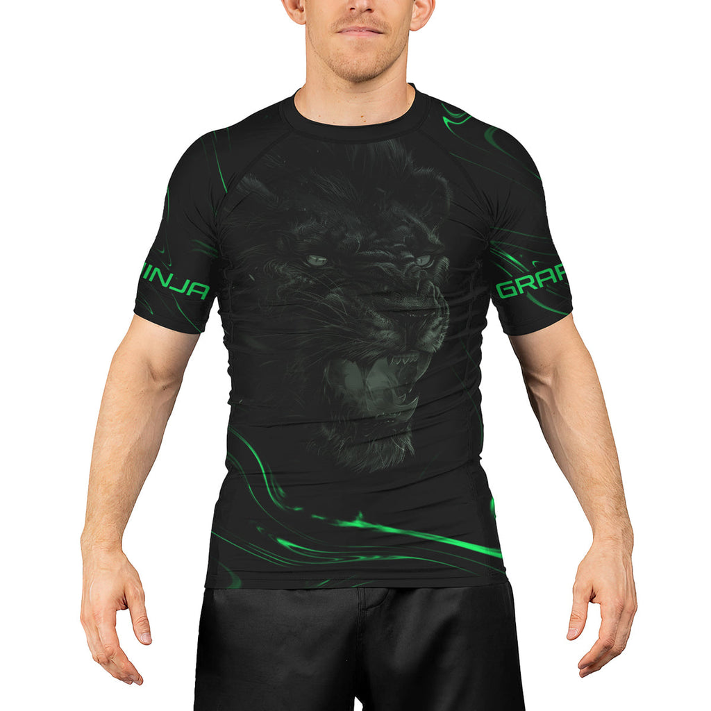 Rashninja Lion's Power Men's Short Sleeve Rash Guard