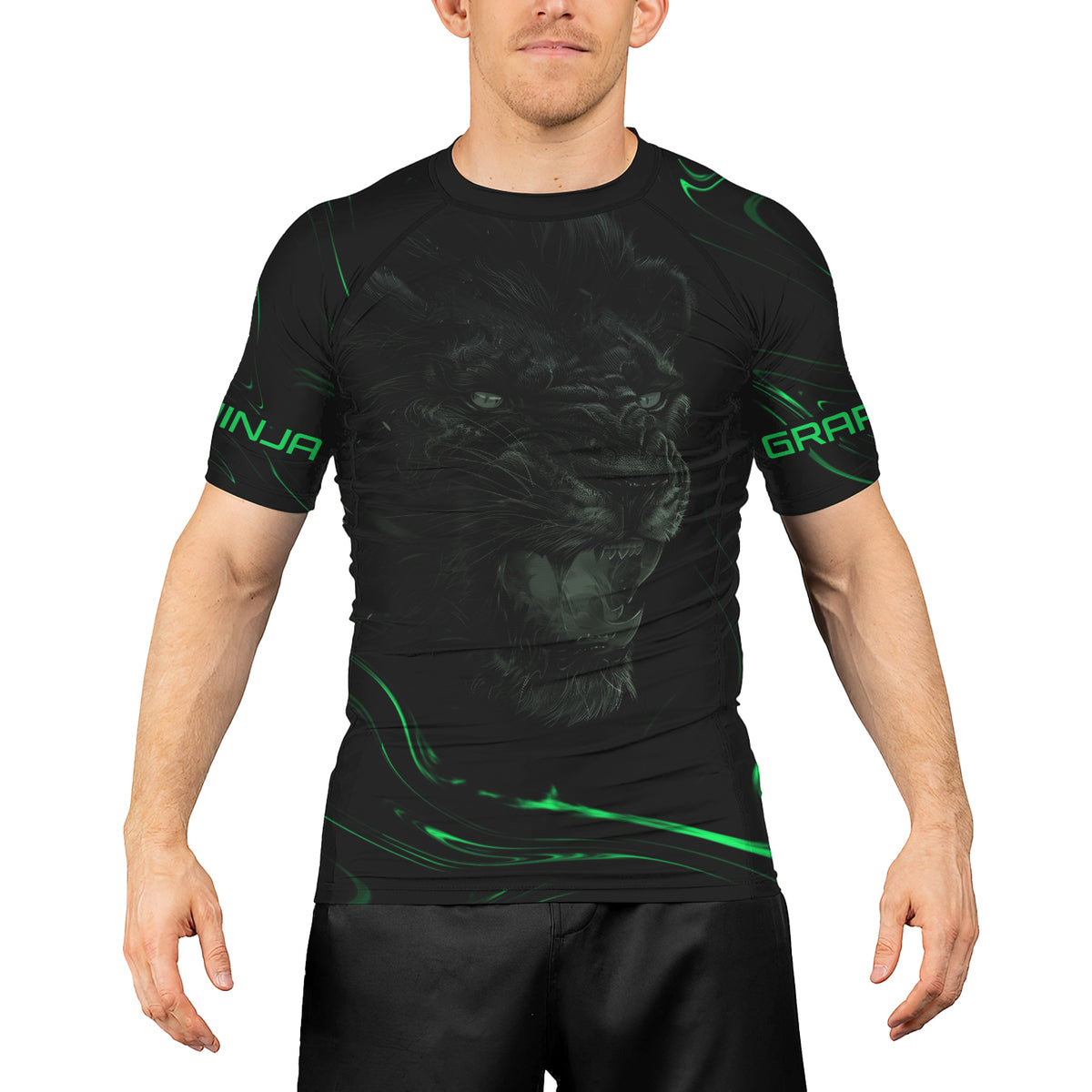 Rashninja Lion's Power Men's Short Sleeve Rash Guard