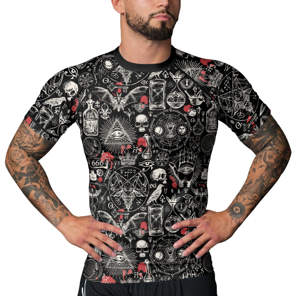 Rashninja Occult Ritual Men's Short Sleeve Rash Guard
