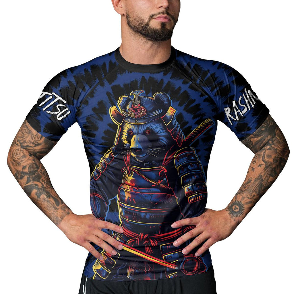 Rashninja Panda Samurai Essence Men's Short Sleeve Rash Guard